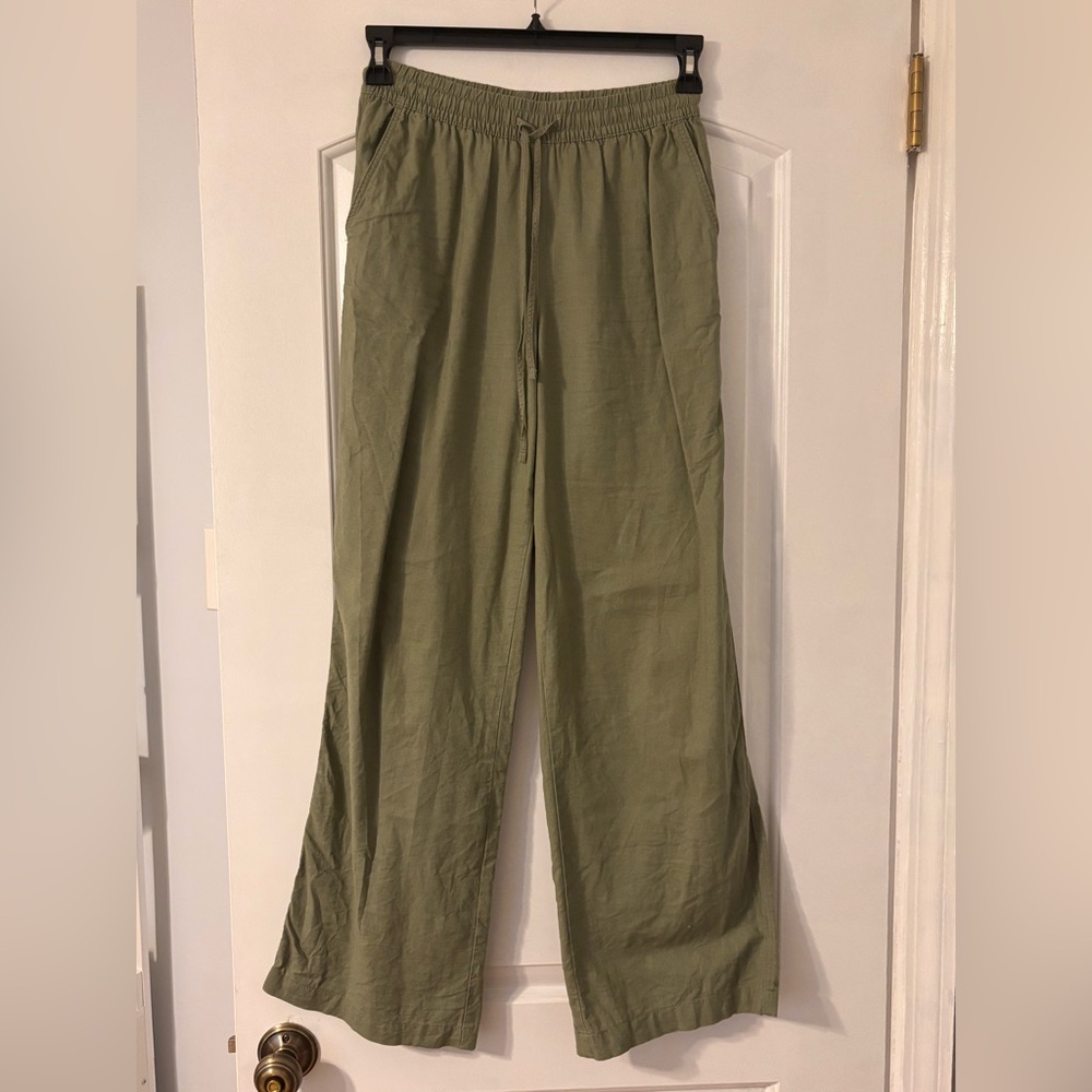 H&M Olive Green Wide Leg Pants